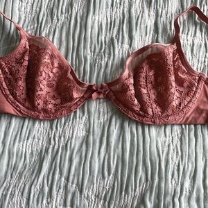 Victoria Secret Nude/Pink Lace Underwire Bralette Lingerie